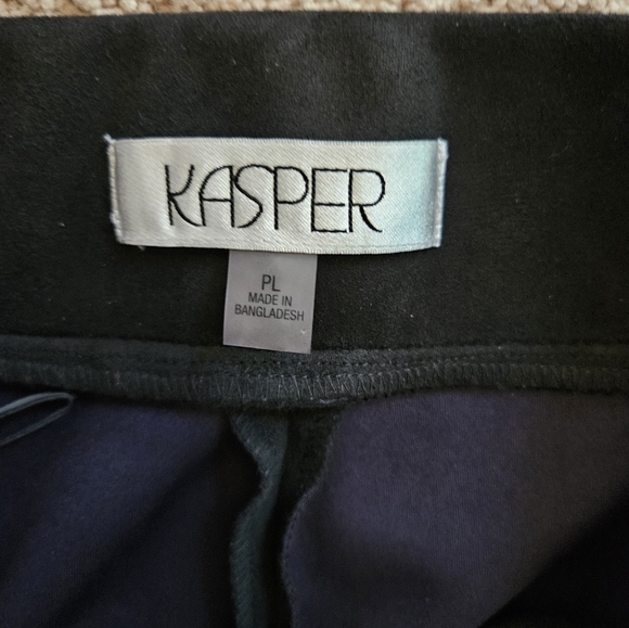 NEW ☆ Kasper Faux Suede Pants, Size Large Petite, Brand NEW! - Picture 3 of 3